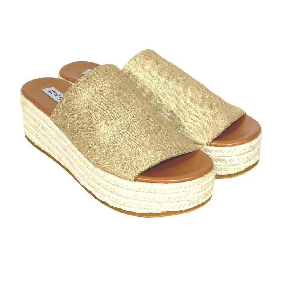 Steve Madden Tan Wedge Sandals - Picture 2 of 6